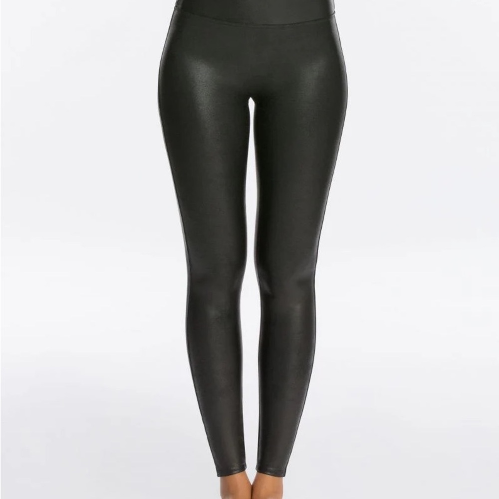 SPANX Faux Leather Leggings in Black NWT